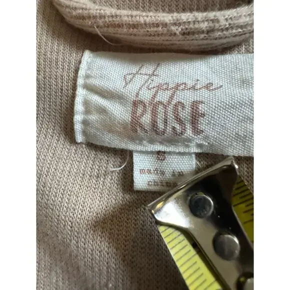 Hippie Rose Ribbed Knit Shacket Jacket Beige Button Front Utility Shirt Size S - Picture 3 of 10